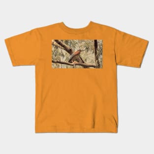 Green Heron in Willow Tree Kids T-Shirt